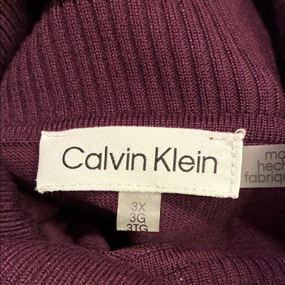 NWT 3X Calvin Klein Aubergine/Plum Turtleneck Sweater (ABBA) - Picture 12 of 16